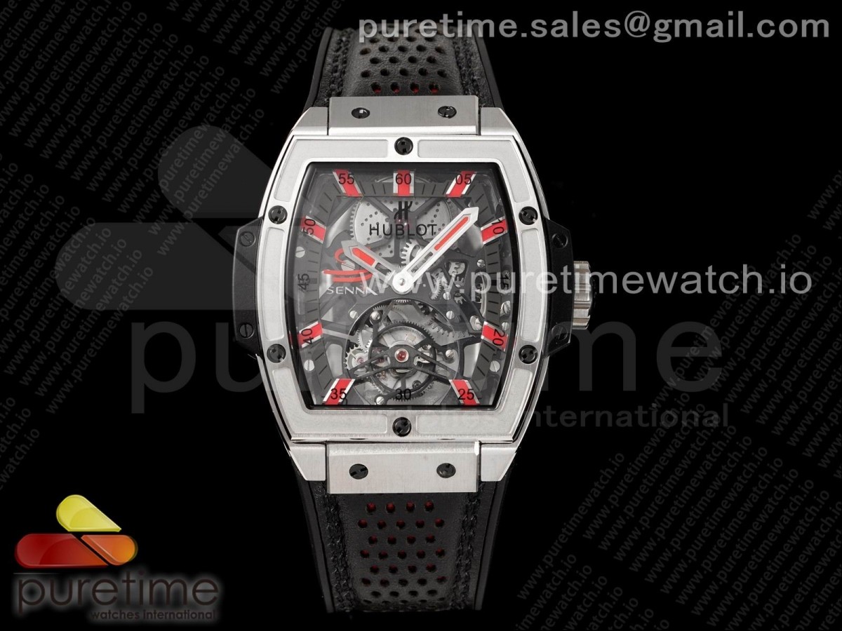 V9F 위블로 스피릿 빅뱅 뚜르비옹 레드스켈레톤다이얼 블랙거미스트랩 Spirit of Big Bang Tourbillion SS V9F Best Edition Skeleton Red Dial on Black Gummy Strap