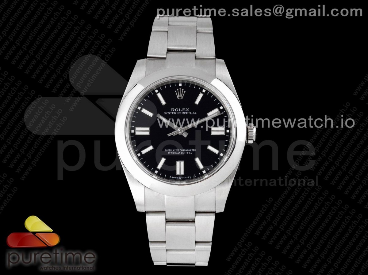 EWF 롤렉스 오이스터 퍼페츄얼 블랙다이얼 스틸브레이슬릿 Oyster Perpetual 41mm 124300 EWF Best Edition Black Dial on SS Bracelet A3230