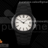 PPF V4 파텍필립 노틸러스 5722 PVD블랙 화이트다이얼 스틸브레이슬릿 Nautilus 5711 PVD All Black PPF 1:1 Best Edition White Textured Dial on PVD Bracelet 324CS (Free box) V4