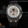 JF V2 오데마피게 로얄오크 오프쇼어 블랙세라믹케이스 그레이다이얼 블랙러버스트랩 Royal Oak Offshore 44mm Black Ceramic Germany Edition JF 1:1 Best Edition on Rubber Strap A3126 V2