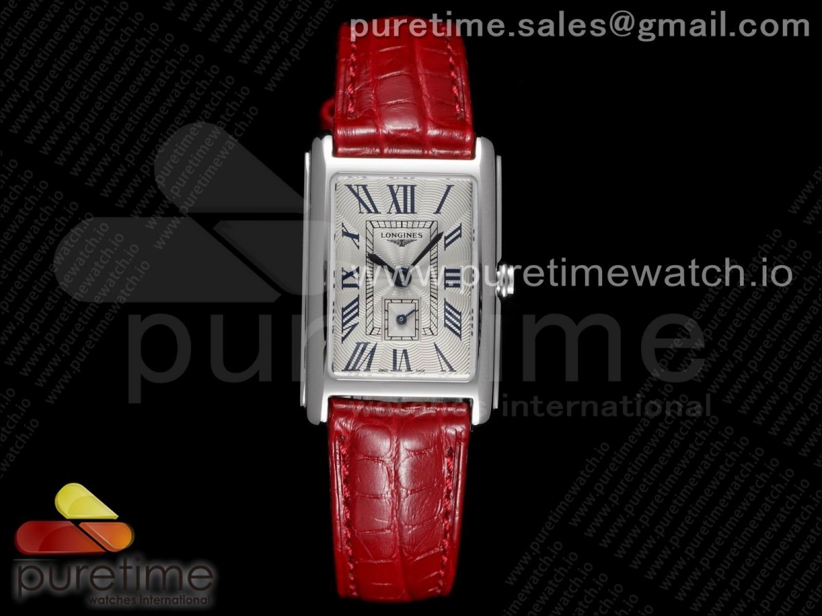 8848F 론진 돌체비타 23미리 화이트다이얼 레드가죽스트랩 DolceVita 23mm Ladies Watch 8848F 1:1 Best Edition White Dial on Red Leather Strap Swiss Quartz