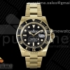 GMF 롤렉스 서브마리너 금통 블랙다이얼 스틸브레이슬릿 Submariner 116618 LN Black Ceramic YG Plated 904L Steel GMF 1:1 Best Edition SA3135