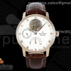 JBF V2 블랑팡 빌예레 뚜르비옹 로즈골드 화이트다이얼 브라운가죽스트랩 Villeret Tourbillon RG Real PR JBF Best Edition White Dial on Brown Leather Strap V2