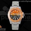 (NEW) VSF 롤렉스 서브마리너 DIW 샌드블레스티트 오렌지/블랙다이얼 스틸브레이슬릿 Submariner DIW Sandblasted VSF 1:1 Best Edition Orange Ceramic Bezel Orange/Black Dial on SS Bracelet VS3135
