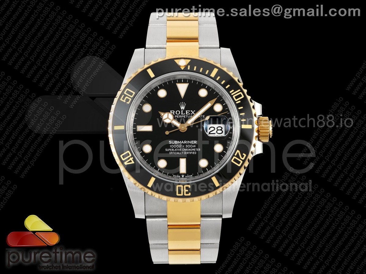 VSF V2 롤렉스 신형서브마리너 옐로우골드콤비 텅스텐(Cu-W) 블랙다이얼 스틸브레이슬릿 186g Submariner 126613 LN SS/YG Black Ceramic 904L Steel VSF 1:1 Best Edition VS3235 V2 (Weighted)