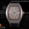 ZF 프랭크뮬러 뱅가드 V45 티타늄 그레이다이얼 브라운러브스트랩 Vanguard V45 Titanium ZF 1:1 Best Edition Gray Dial on Broiwn Rubber Strap MIYOTA 9015