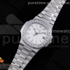 PPF 파텍필립 노틸러스 5711 화이트다이얼 다이아베젤 스틸브레이슬릿Nautilus 5711 PPF 1:1 Best Edition White Dial Diamonds Bezel on SS Bracelet 324CS (Free box)