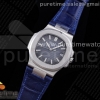GRF 파텍필립 노틸러스 5711 그레이다이얼 블루가죽스트랩 Nautilus 5711 SS GRF 1:1 Best Edition Gray Blue Textured Dial on Blue Leather Strap 324CS