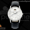 VRF 예거 마스터 울트라씬 퍼페츄얼 캘린더 화이트다이얼 블랙가죽스트랩  Master Ultra Thin Perpetual Calendar SS VRF 1:1 Best Edition White Dial on Black Leather Strap A868