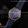 OXF 콘스탄틴 패트리모니 데이트 로즈골드 블루다이얼 블루가죽스트랩 Patrimony Date RG OXF 1:1 Best Edition Blue Dial on Blue Leather Strap MIYOTA 9015