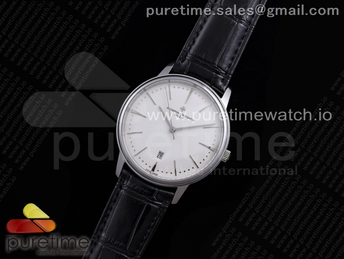 OXF 콘스탄틴 패트리모니 데이트 화이트다이얼 블랙가죽스트랩 Patrimony Date SS OXF 1:1 Best Edition White Dial on Black Leather Strap MIYOTA 9015