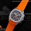 OMF 파텍필립 아쿠아넛5968 그레이다이얼 오렌지러버스트랩 Aquanaut 5968 SS OMF Best Edition Gray Dial on Orange Rubber Strap A520