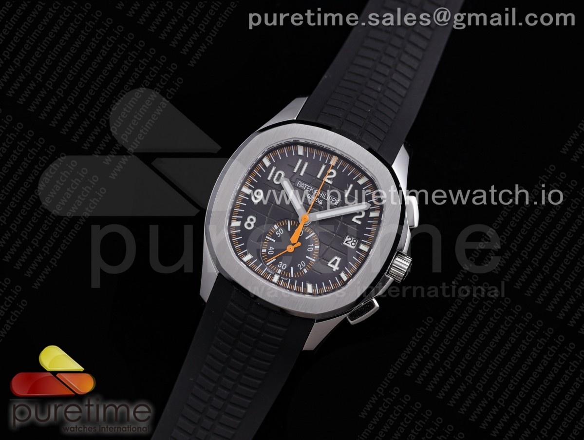 OMF 파텍필립 아쿠아넛5968 그레이다이얼 블랙러버스트랩 Aquanaut 5968 SS OMF Best Edition Gray Dial on Black Rubber Strap A520