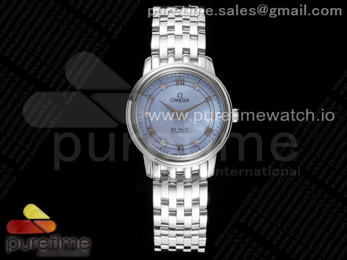 ZF 오메가 드빌 프레스티지 27.4미리 블루다이얼 스틸브레이슬릿 De Ville Prestige Quartz 27.4 mm SS ZF 1:1 Best Edition Blue Dial on SS Bracelet Jap Quartz