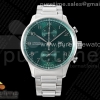 AZF V2 IWC 파일럿 포르투기저 크로노 그린다이얼 스틸브레이슬릿 Portuguese Chrono IW3716 SS AZF 1:1 Best Edition Green Dial on SS Bracelet A69355