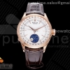 KZF 롤렉스 셀리니 문페이즈 로즈골드 화이트다이얼 브라운가죽스트랩 Cellini 50535 Moonphase RG KZF Best Edition White Dial on Brown Leather Strap A3195