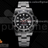 OXF 롤렉스 서브마리너 PVD블랙 블랙다이얼 스틸브레이슬릿 Submariner BLAKEN SINGLE RED PVD OXF 1:1 Best Edition Black Dial on PVD Bracelet A2836