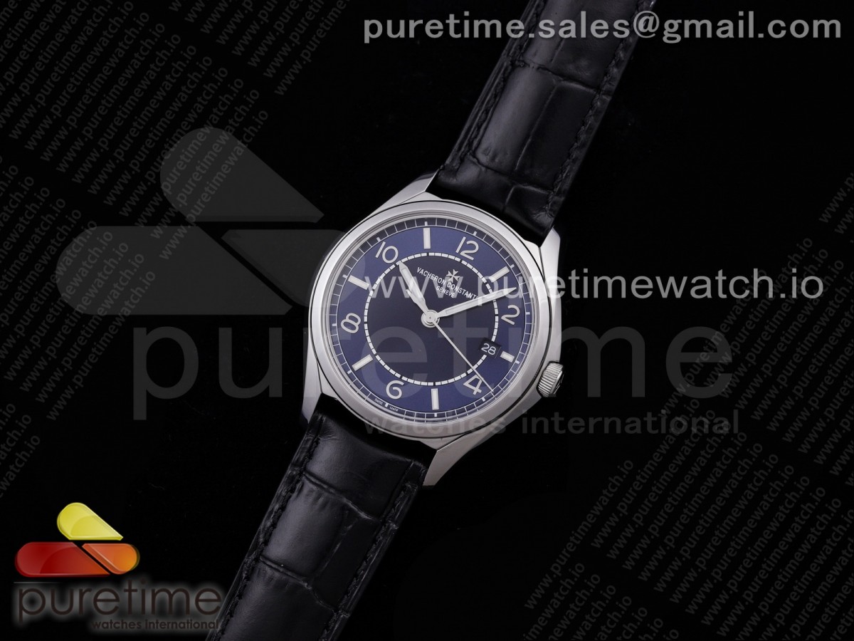 ZF 콘스탄틴 피프티식스 블루다이얼 블랙가죽스트랩 Fiftysix SS 40mm ZF 1:1 Best Edition Blue Dial on Black Leather Strap A1326