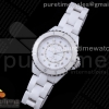 BVF 샤넬 J12 38미리 화이트세라믹 화이트다이얼 다이아인덱스 H5705 38mm BVF 1:1 Best Edition White Ceramic White Diamonds Dial on Bracelet MIYOTA 9015