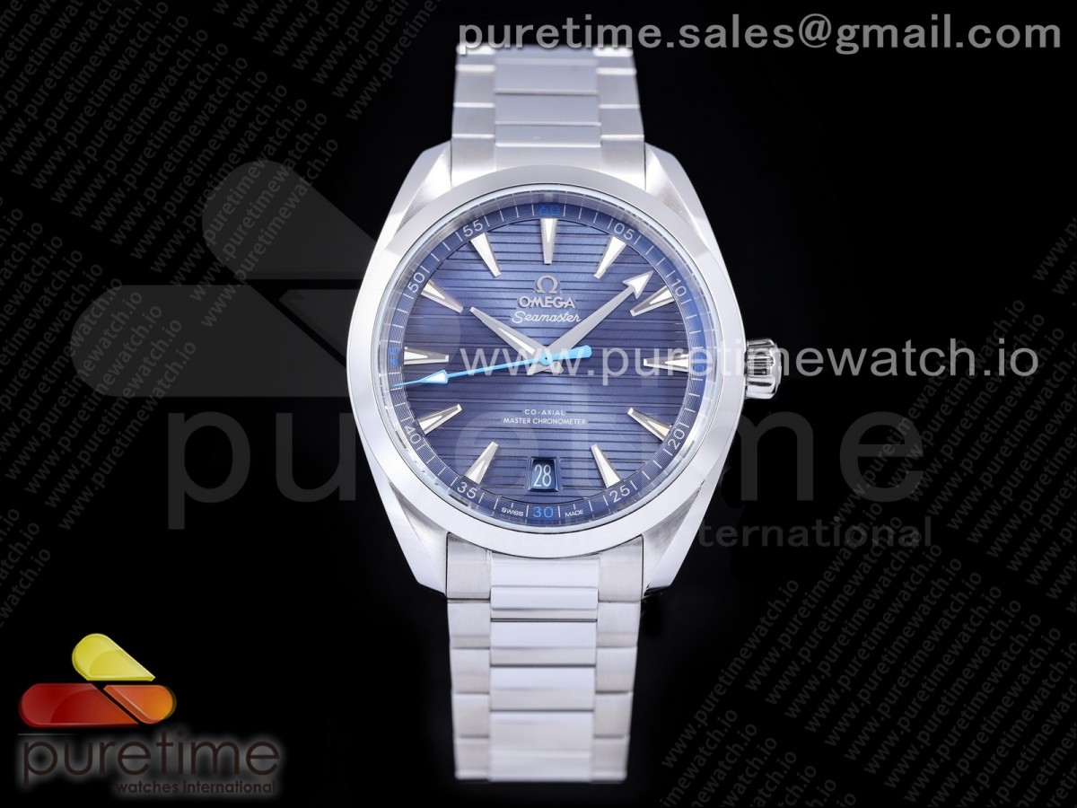 OXF 오메가 아쿠라테라 블루다이얼 스틸브레이슬릿 Aqua Terra 150M Master Chronometers OXF 1:1 Best Edition Blue Dial on SS Bracelet Strap A8900