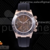 TWF 롤렉스 데이토나 로즈골드 브라운로만다이얼 세리토나 블랙러버스트랩 Daytona RG TWF Black Ceramic Bezle Brown Dial Black Roman Markers on Black Rubber Strap A4130