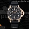 (NEW) VSF 파네라이 섭머저블 로즈골드 PAM2146 42미리 블랙다이얼  블랙러버스트랩 PAM2164 Submersible 42mm VSF Best Edition Black Dial on Black Rubber Strap P900