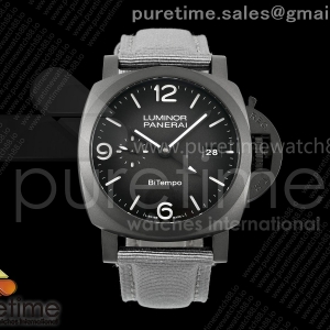 (NEW) VSF 파네라이 루미노르 비템포 티타늄 DLC PAM1467 44미리 블다이얼 그레이나일론스트랩 PAM1467 Luminor BiTempo Titanium DLC VSF 1:1 Best Edition P9010