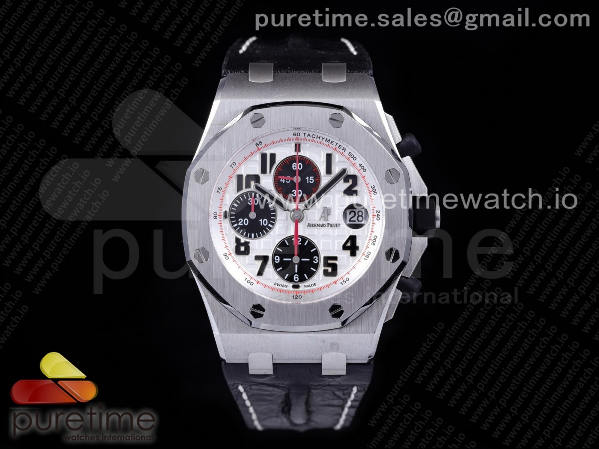 JF V3 오데마피게 로얄오크 오프쇼어 얼티메이트에디션 판다 블랙러버스트랩 Royal Oak Offshore JF Ultimate Edition ‘Panda’ on Black Leather Strap A7750 V3