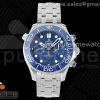 OMF 오메가 씨마스터 다이버300 크로노그래프 블루다이얼 스틸브레이슬릿 Seamaster 300M Chrono SS OMF 1:1 Best Edition Blue Dial on SS Bracelet A9900