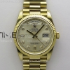 QF 롤렉스 데이데이트36 텅스텐(Cu-W) 옐로우골드 샴페인텐포인트다이얼 스틸브레이슬릿 Day Date 128238 Gain Weight YG QF 1:1 Best Edition Champagne Dial Diamond Markers on YG President Bracelet