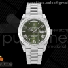 QF V6 롤렉스 데이데이트40 텅스텐(Cu-W) 그린로만다이얼 스틸브레이슬릿 199g DayDate 40 SS QF 1:1 Best Edition Green Roman Dial on President Bracelet A2836 V6 (Gain Weight)