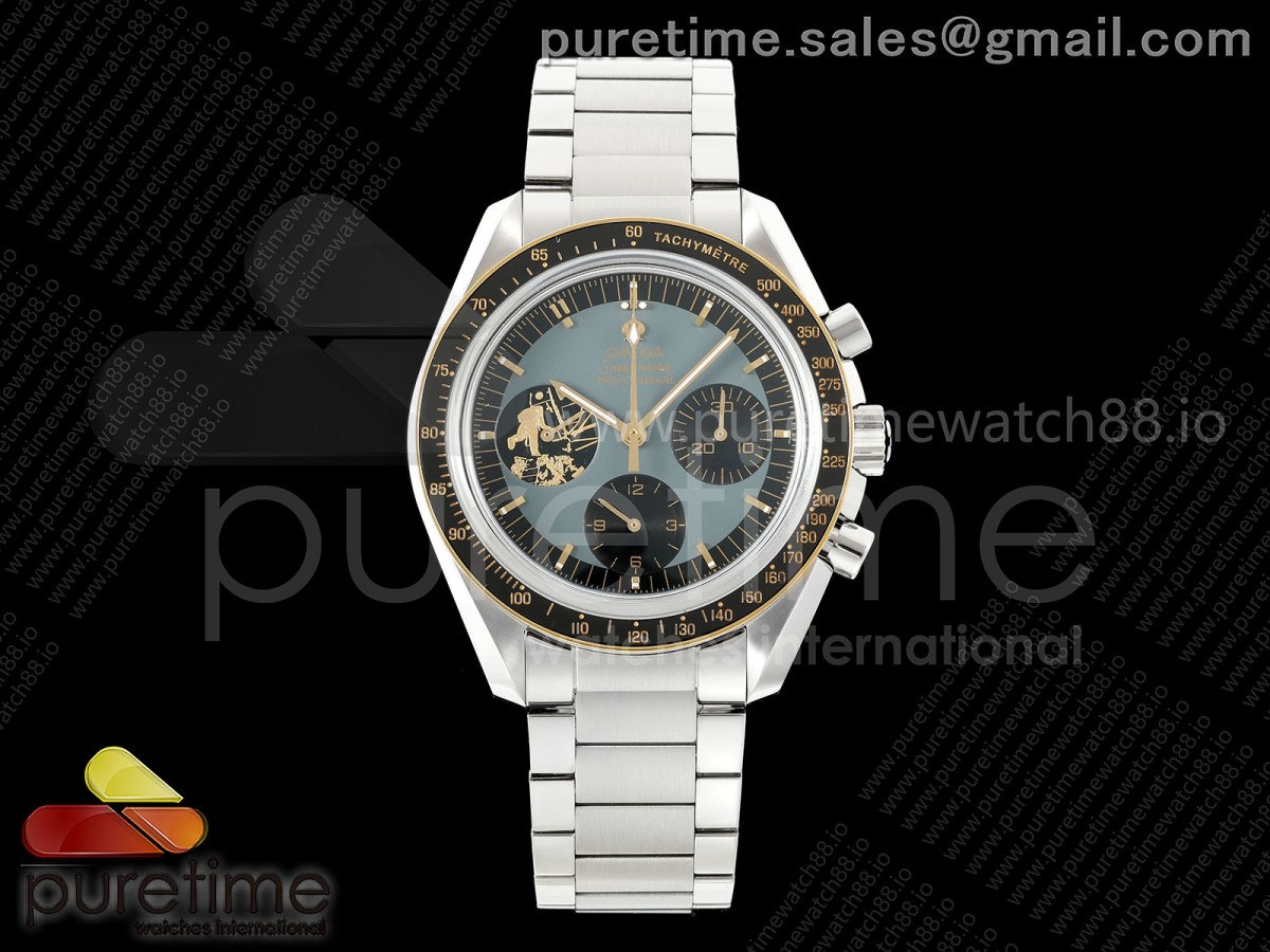 OMF 오메가 스피드마스터 아폴로11 50주년기념 크로노 스틸브레이슬 Speedmaster Apollo 11 50th anniversary OMF 1:1 Best Edition Manual Winding Chrono Movement