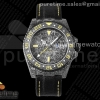 OMF 롤렉스 지엠티마스터 DIW카본 블랙/옐로우다이얼 블랙나일론스트랩 GMT DIW Carbon OMF Best Edition Black/Yellow Black Dial on Black Nylon Strap SA3186 CHS