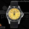 TF 브라이틀링 슈퍼오션 오토매틱 옐로우다이얼 블랙러버스트랩 Superocean Automatic 44 TF 1:1 Best Edition Yellow Dial Black Bezel on Black Rubber Strap A2824