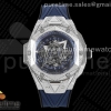 HRF 위블로 빅뱅 상블루2 크로노 다이아베젤 블루다이얼 블루거미스트랩 Big Bang Sang Bleu II Chrono SS Diamonds HRF Best Edition Blue Dial on Blue Gummy Strap A7750