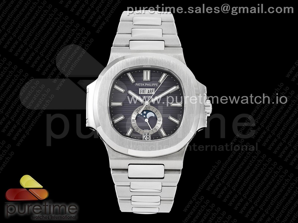 PPF 파텍필립 노틸러스 5726 그레이다이얼 스틸브레이슬릿 Nautilus 5726 Full Function SS PPF 1:1 Best Edition Gray Dial on SS Bracelet A324