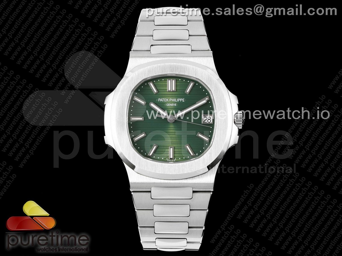 PPF V4 파텍필립 노틸러스 5711 그린다이얼 스틸브레이슬릿 Nautilus 5711/1A PPF 1:1 Best Edition Green Textured Dial on SS Bracelet 324CS V4