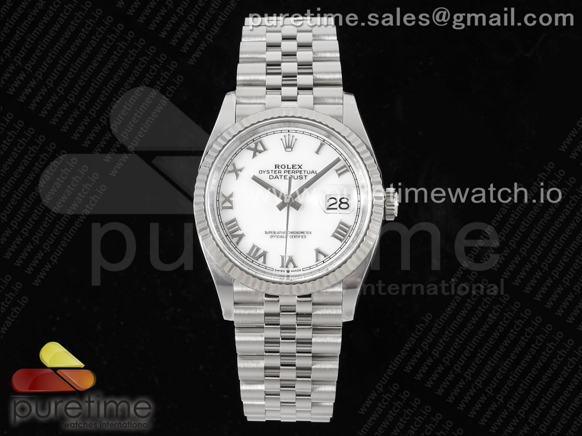 CLEANF 클린공장 롤렉스 데이저스트36 화이트로만다이얼 쥬빌레브레이슬릿 DateJust 36 126234 Clean 1:1 Best Edition 904L Steel White Roman Dial on Jubilee Bracelet VR3235