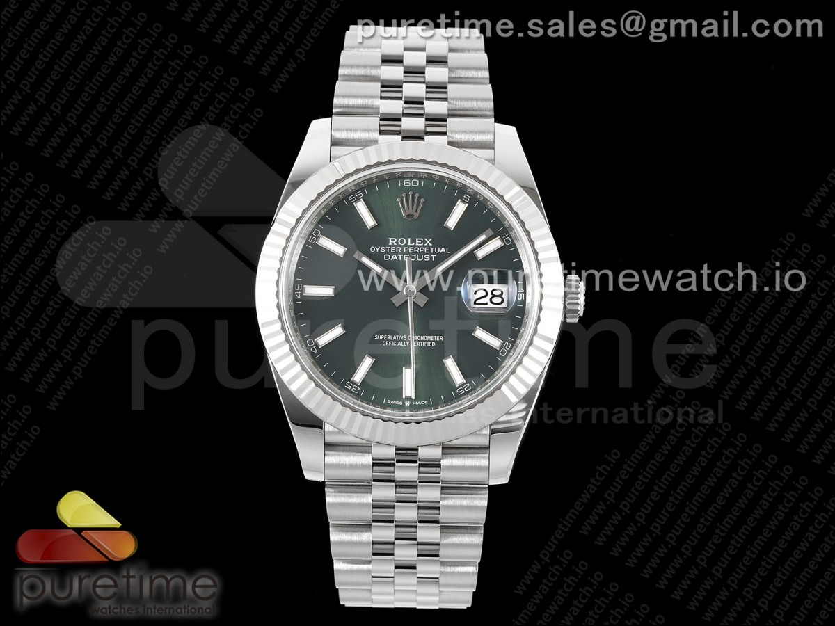 CLEANF 클린공장 롤렉스 데이저스트41 그린다이얼 쥬빌레브레이슬릿 DateJust 41 126334 Clean 1:1 Best Edition 904L Steel Green Dial on Jubilee Bracelet VR3235