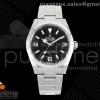 CLEANF 클린공장 롤렉스 익스플로러1 40미리 블랙다이얼 스틸브레이슬릿 Explorer I 224270 40mm Clean 1:1 Best Edition Black Dial on SS Bracelet VR3230