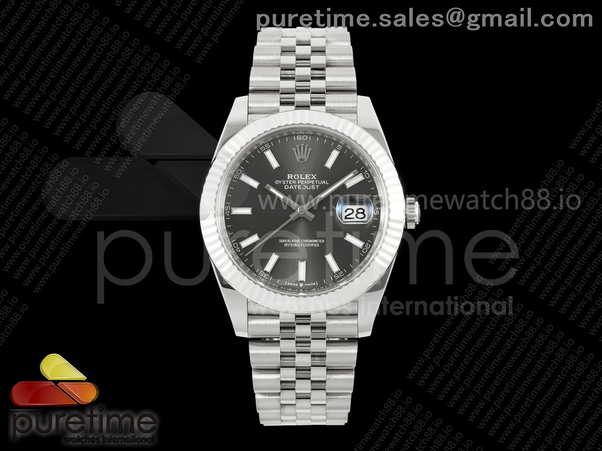 CleanPlus 클린플러스 롤렉스 데이저스트41 프리스프렁 그레이다이얼 쥬빌레브레이슬릿 133g DateJust 41 126334 Clean Plus 1:1 Best Edition Gray Stick Dial on Jubilee Bracelet JH3235 (Free Sprung)