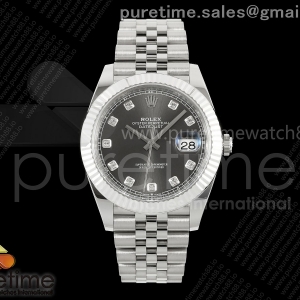 CleanPlus 클린플러스 롤렉스 데이저스트41 프리스프렁 그레이텐포인트다이얼 쥬빌레브레이슬릿 133g DateJust 41 126334 Clean Plus 1:1 Best Edition Gray Diamonds Dial on Jubilee Bracelet JH3235 (Free Sprung)