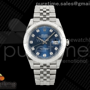 CleanPlus 클린플러스 롤렉스 데이저스트41 프리스프렁 블루텐포인트다이얼 쥬빌레브레이슬릿 133g DateJust 41 126334 Clean Plus 1:1 Best Edition Blue Diamonds Dial on Jubilee Bracelet JH3235 (Free Sprung) Sprung)