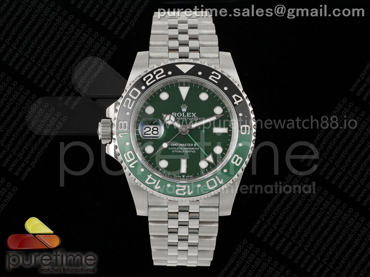 3EF 롤렉스 지엠티마스터2 그린/블랙인서트 그린다이얼 쥬빌레브레이슬릿 GMT-Master II 126729 VTNR Green/Black Ceramic 904L 3EF 1:1 Best Edition on Jubilee Bracelet SH3285 CHS