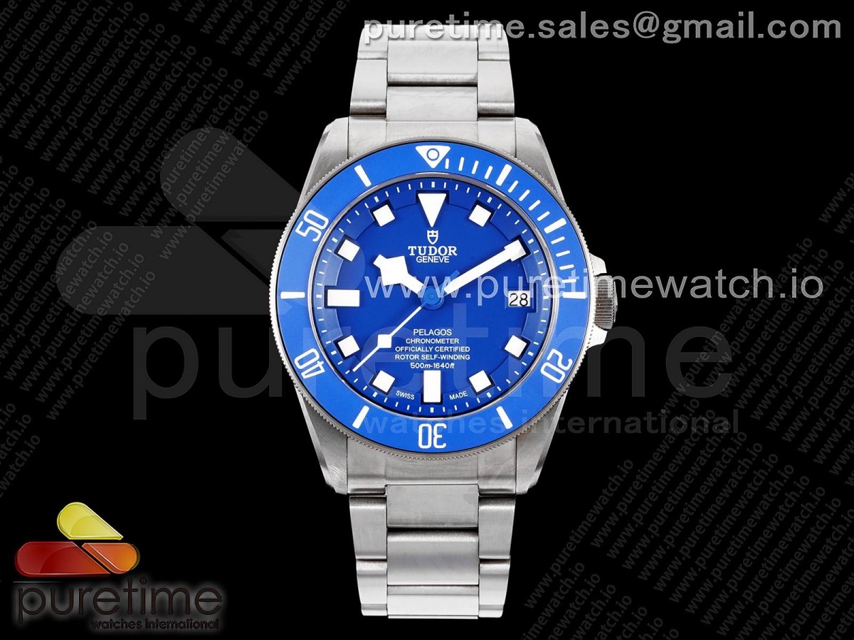 ZF V5 튜더 블루펠라고스 블루다이얼 티타늄브레이슬릿 Blue Pelagos ZF 1:1 Best Edition on Titanium Bracelet A2824 V5