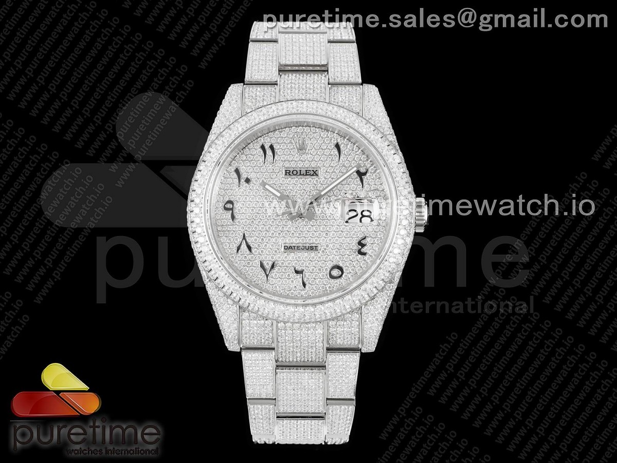 JDF 롤렉스 데이저스트41 풀다이아몬드 스틸브레이슬릿 Datejust 41 SS Full Diamonds JDF 1:1 Best Edition on Bracelet A2824