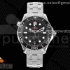 TWF 오메가 씨마스터 다이버300 블랙다이얼 스틸브레이슬릿 Seamaster Diver 300M TWS 1:1 Best Edition Black Ceramic Black Dial on SS Bracelet A8800