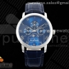 HRF 블랑팡 빌레렛 콴팀 퍼페츄얼 블루다이얼 블루가죽스트랩 Villeret Quantieme Perpetuel 6656 SS HRF Best Edition Blue Dial on Blue Leather Strap A5954