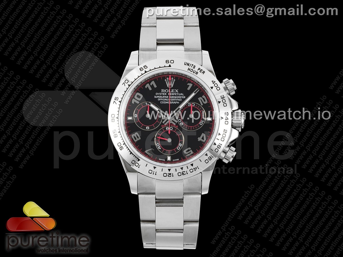 VRF 롤렉스 데이토나 블랙아라비안다이얼 스틸브레이슬릿  Daytona 116509 VRF 1:1 Best Edition Black Numerals Dial on SS Bracelet A7750