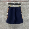 대리석집 버버리 옆라인체크 네이비 반바지